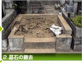 2.墓石の撤去
